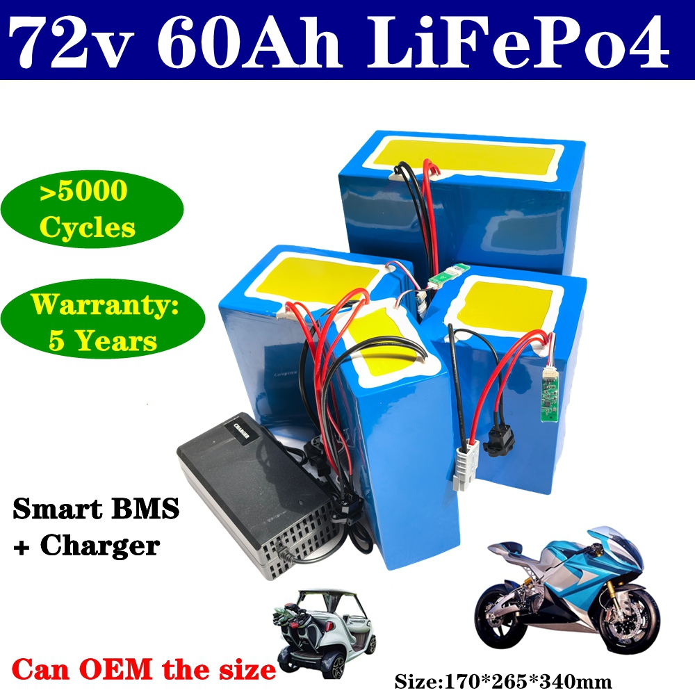 72V 60Ah Lifepo4 Battery Pack - Batteria al litio 72V 60Ah lifepo4