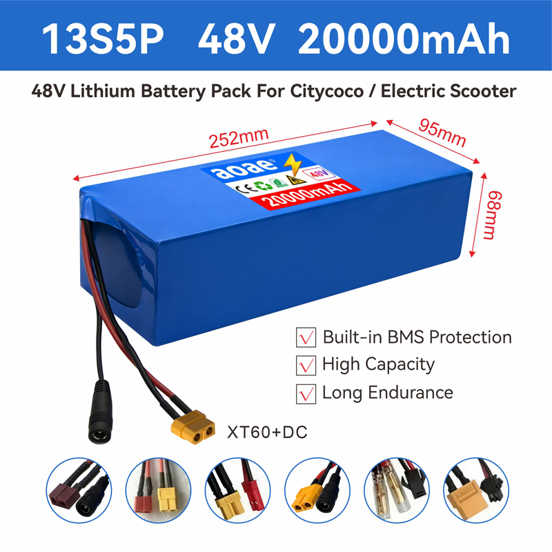 60V 30Ah Electric Scooter Battery - Batteria per Scooter Elettrico 48V 13S5P