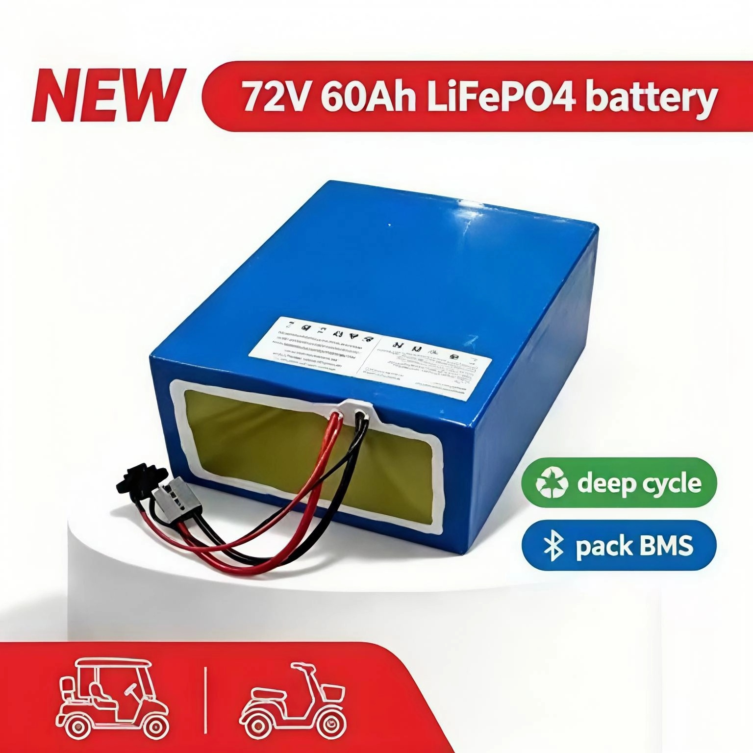 72V 60Ah Lifepo4 Battery Pack - Batteria al litio 72V 60Ah lifepo4