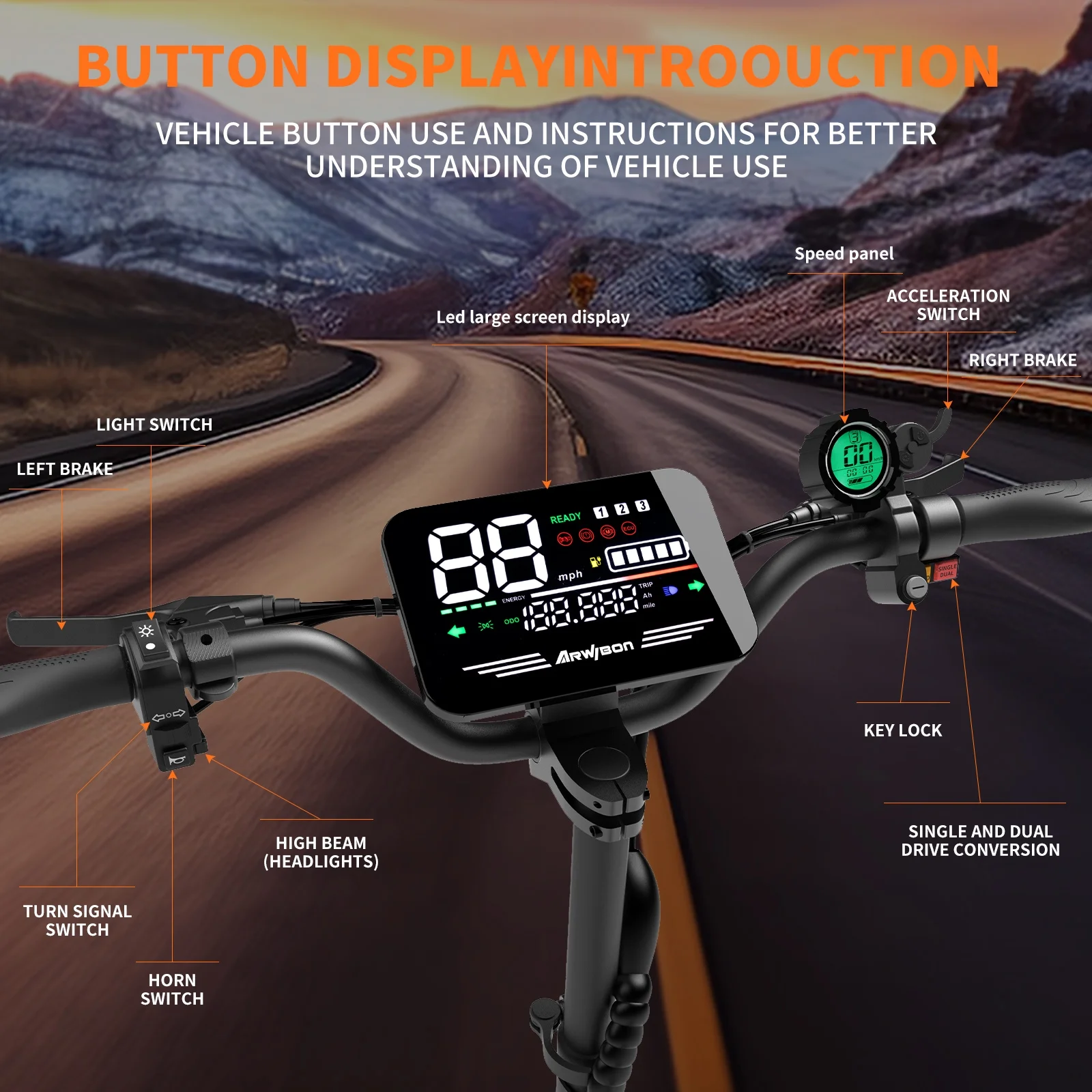 Monopattino Elettrico Arwibon  - 60V 5600W Dual Motor Electric Scooter recensione e prezzo