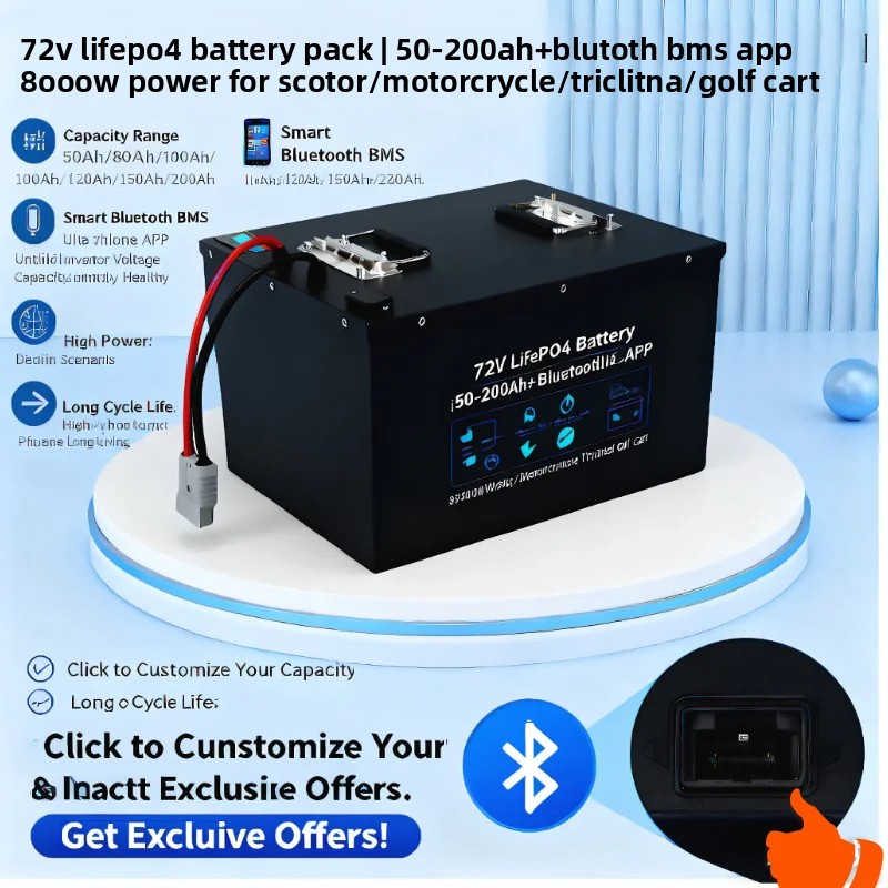 Pacco batteria 72V LiFePO4 50A - 72V 60Ah Lifepo4 Battery Pack recensione e prezzo