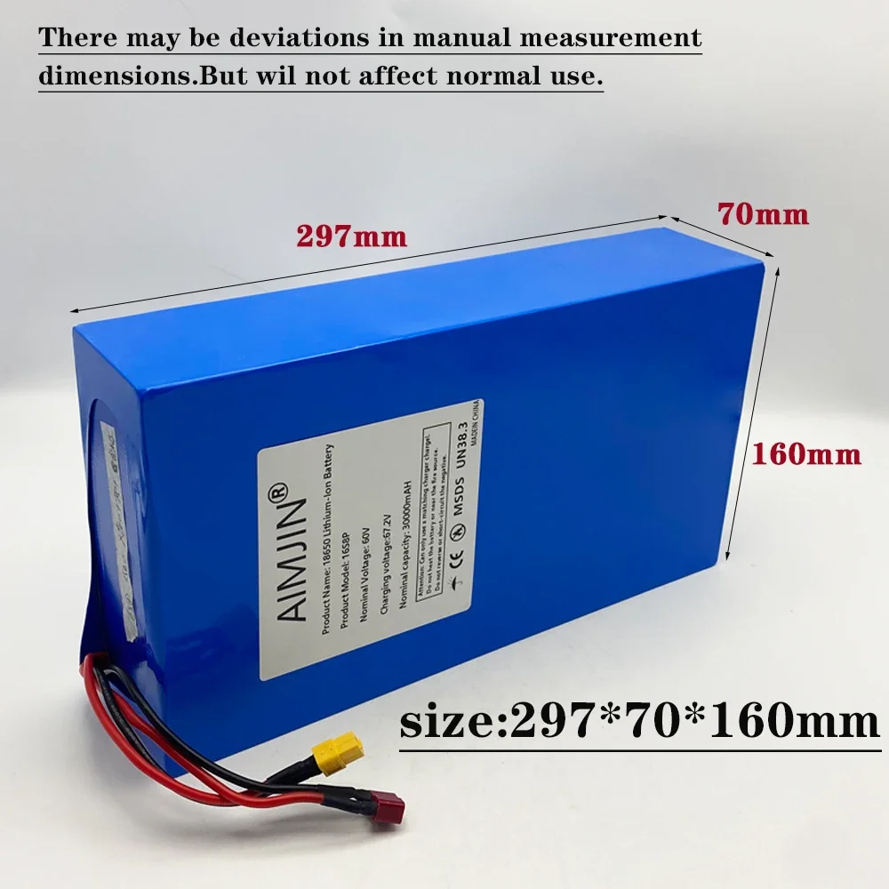 Pacco Batteria agli Ioni di Li - 60V 30Ah Electric Scooter Battery recensione e prezzo