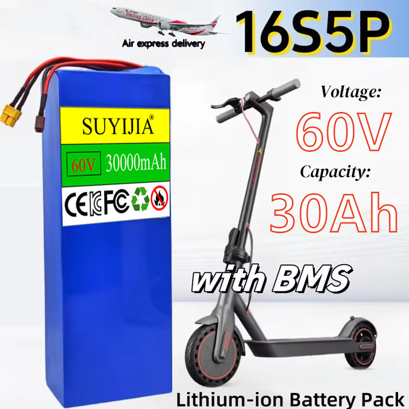 Batteria 16S5P 60V 30000mAh, P - 60V 30Ah Electric Scooter Battery recensione e prezzo