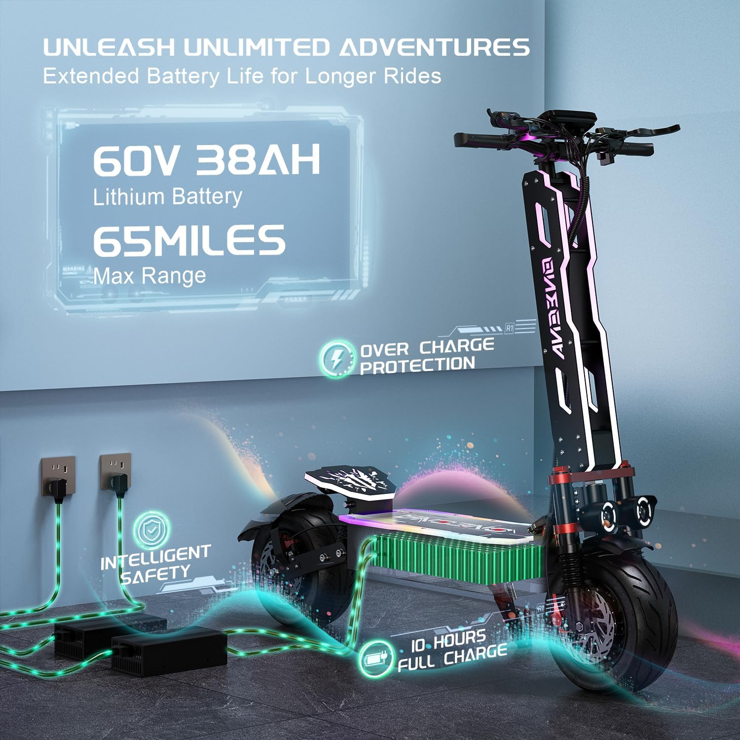 Monopattino Elettrico per Adul - 60V 5600W Dual Motor Electric Scooter recensione e prezzo